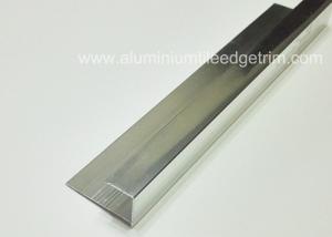 China Decorative Aluminium Tile Edge Trim , Silver Straight Edge Square Metal Tile Trim Profiles 11mm wholesale
