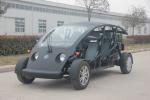 Black 4 Person Custom Electric Golf Cart Utility Vehicle 40KM/H Max Speed