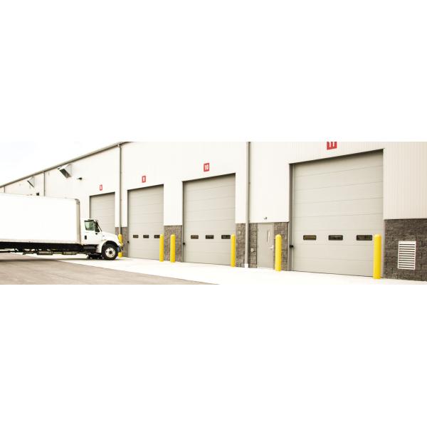 High Performance Sectional Garage Doors Residential Double Skinned Panel Powder Coated Finish