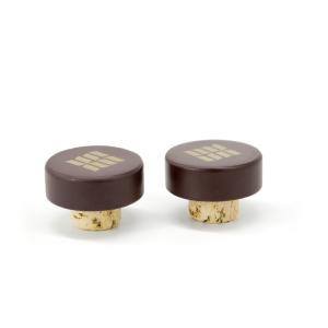 China Factory wholesale Wooden Top Wine Bottle Synthetic Cork Stopper Cork Polymer Stopper with cap wholesale