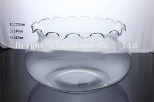 China Custom flower edge design glass fish tank wholesale, glass fish jar on sale