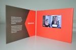 MP3 / WAV Format LCD Video Greeting Card , Video In Print Brochure
