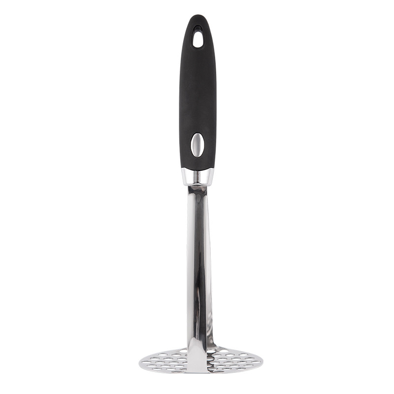 Europe style New pattern kitchenware set with stand black color handle cooking tools patato masher