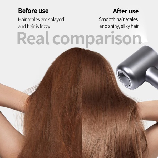Professional Foldable Compact Blow Dryer with Magnetic Diffuser Ultra-Fast Drying Brushless Motor 3-Speed for All Hair Types