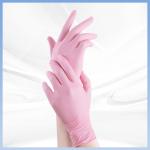 Chemical Resistant Pink Nitrile Disposable Gloves For Laboratory
