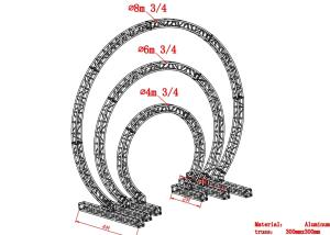 China High Strength Round Aluminium Alloy Truss 12 mm Thickness Joint 2 Years Warranty wholesale