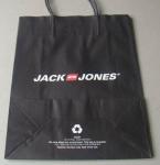 Wholesale customized black printed kraft paper shopping bags with handle
