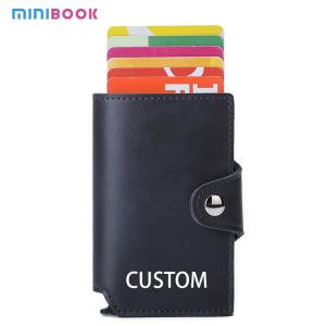China Compact and Stylish Metal Automatic Pop-Up Anti-Degaussing Multi-Card Slot Card Holder wholesale