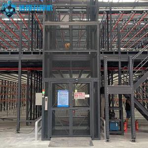China Hydraulic Cargo Elevator Indoor Outdoor 8m Stroke Grey Cargo Lift Elevator wholesale