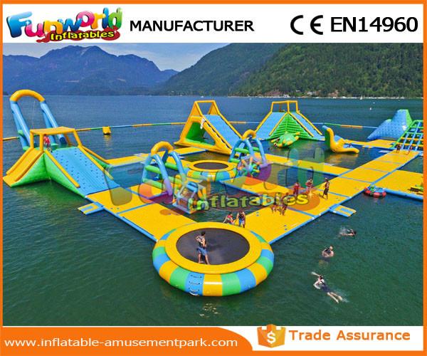 Quality 0.9 MM PVC Tarpaulin Inflatable Water Parks For Commercial Aqua Floating Toys for sale