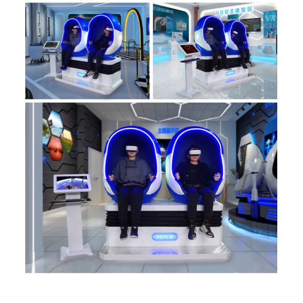 Amusement Vr Game Machine 9d Vr Egg Chair Cinema Roller Coaster Virtual Reality 2 Seater Egg Chair