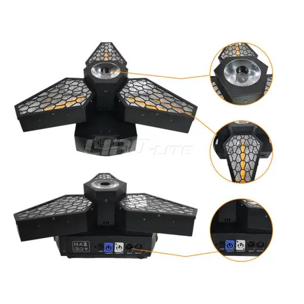 3* 60W RGB Infinitely Rotating Strobe Triangle Pixel Retro Effect Light