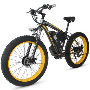 China Brushless Geared Dual Motor Fat Tire Electric Bike With 20AH Lithium Battery wholesale