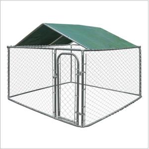 China Galvanized Heavy Duty Chain Link Dog Kennels Durable 10'L*10'L*6'H Size wholesale