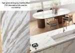 High Gloss White Grey Marble Effect PVC Decorative Film For Countertop
