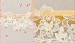 Cord Lace Applique Ivory Color Embroidery Flower for Wedding Dress