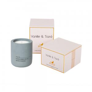 China Customized White Candle Packaging Box Gold Hot Foil Stampping wholesale