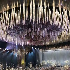 China String Tube Pendant Crystal Chandelier Light For Living Room Dining Event Stage 60CM wholesale