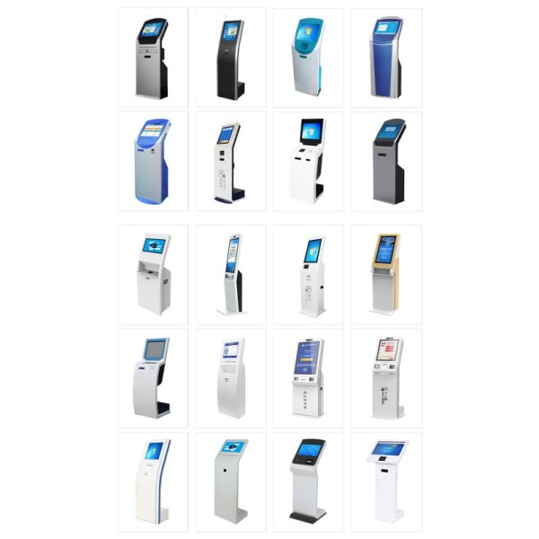 MJK Electronic Indoor Queue Management System Touch Kiosk with Ticket Dispenser for Bank Equipment