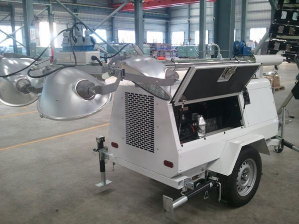 Portable Diesel Light Tower Generator , Lighting Tower Generator With Perkins
