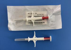 China ICAR Approved Animal ID Microchip With Disposable Syringes 1.4*8mm Glass Tag Injectable Transponders wholesale