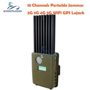 China DC12V 16w Cell Phone Signal Jammer 4G 5G VHF UHF Handheld Signal Blocker wholesale
