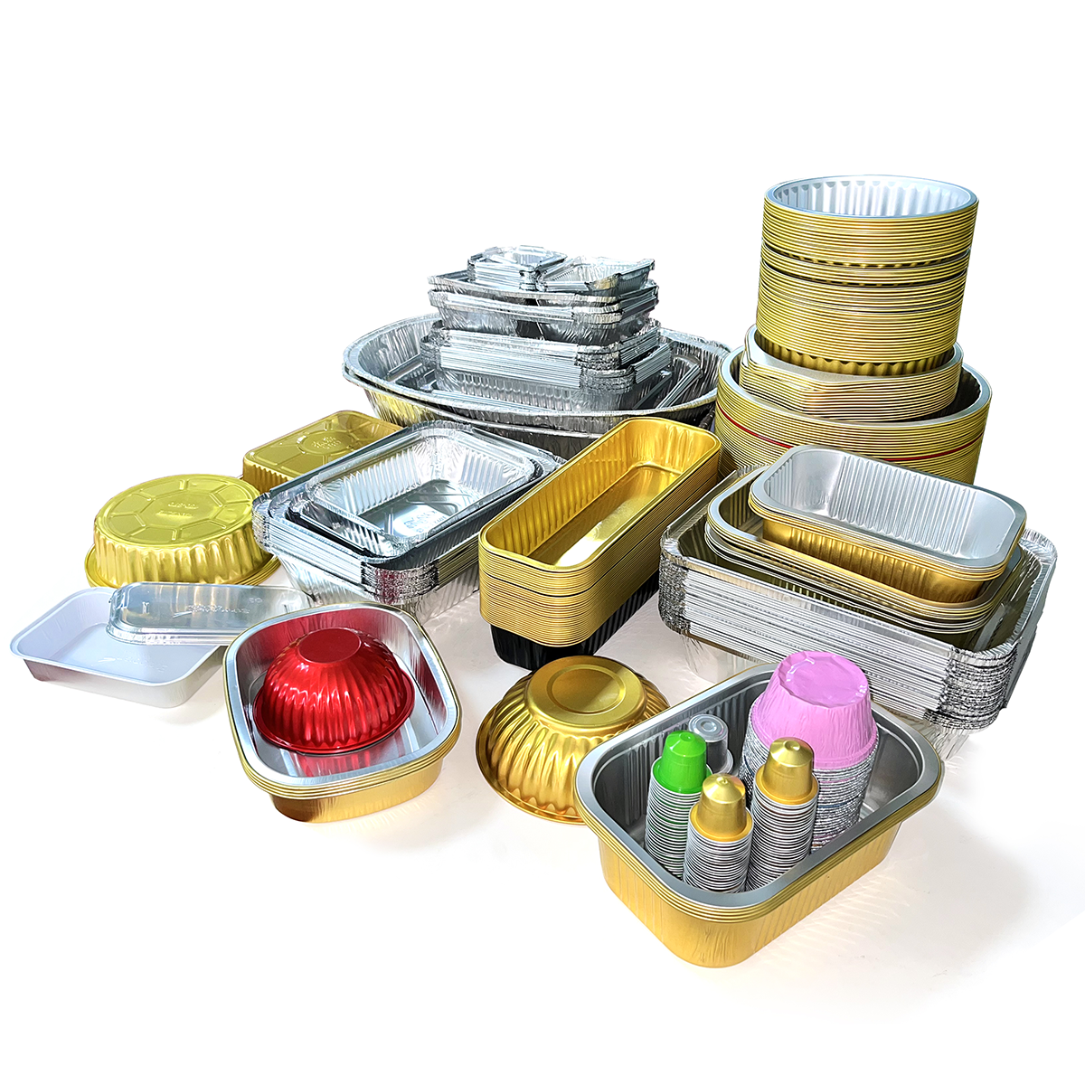Aluminium Foil Container Tray With Lid Custom Order Accepted HEIGHT Customizable