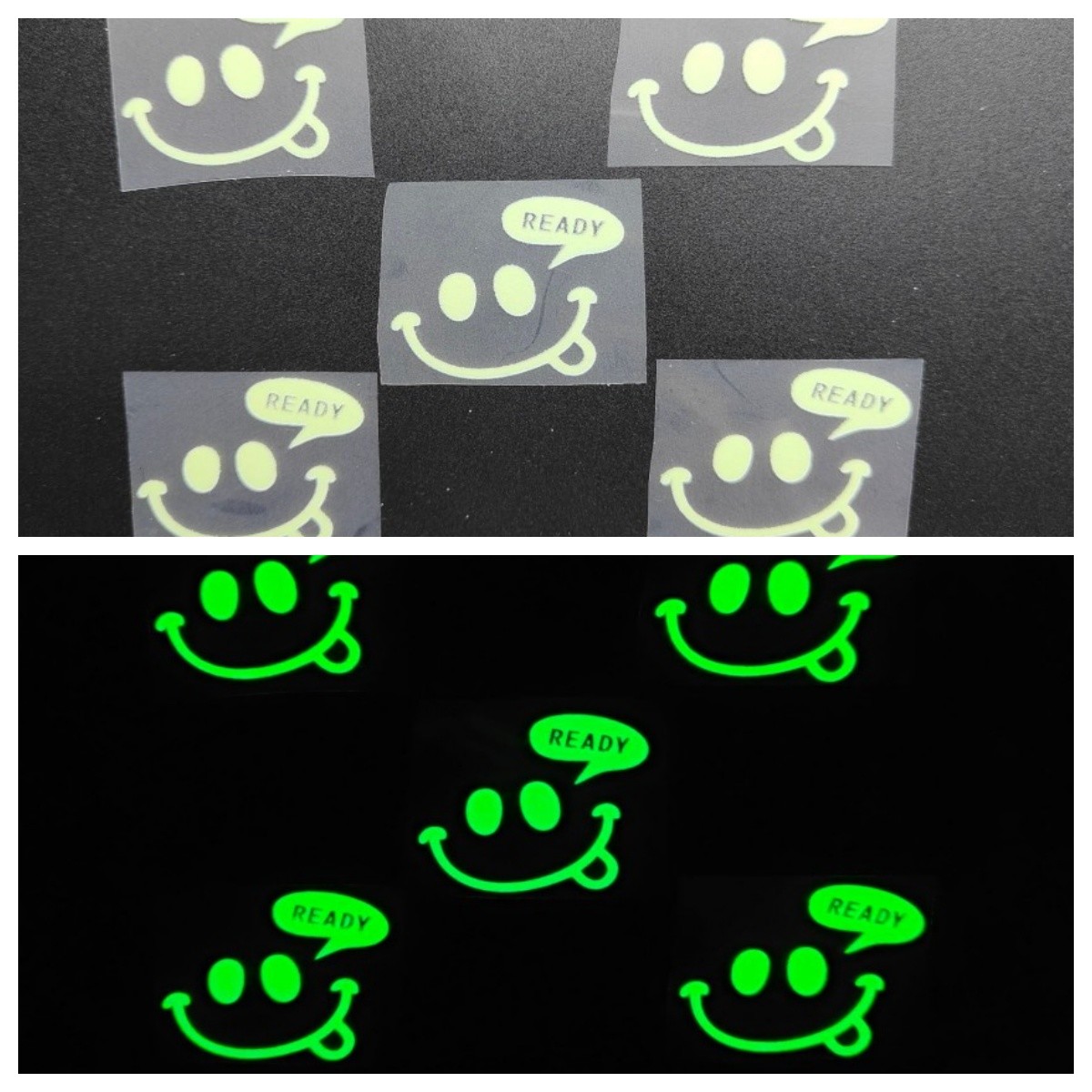 Clothes Hot Press Glow In The Dark Stickers Customizable