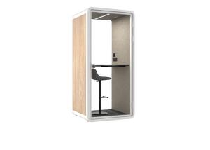 China Soundproof Room Office Phone Booth Aluminum Frame With Steel Panel Ventilation System wholesale