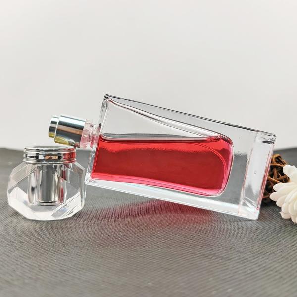 30ml 50ml 100ml Square Spray Bottle Glass Perfume Bottle with Rubber Stopper