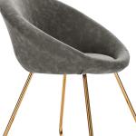 Iso9001 Luxurious Modern PU Dining Room Armchair Leisure Style Anti Deformation