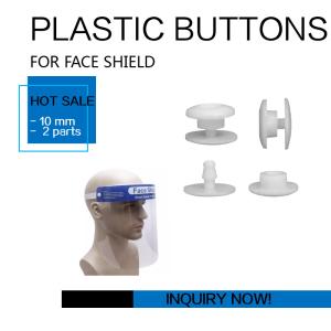 China Face Shield Mask White Plastic Snap Button 10mm 2 Parts Certification CE FDA wholesale