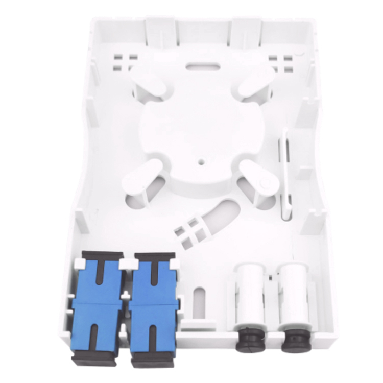2 Cores UPC Plastic Fiber Optic Faceplate Socket Panel for Wall Mounted Installation