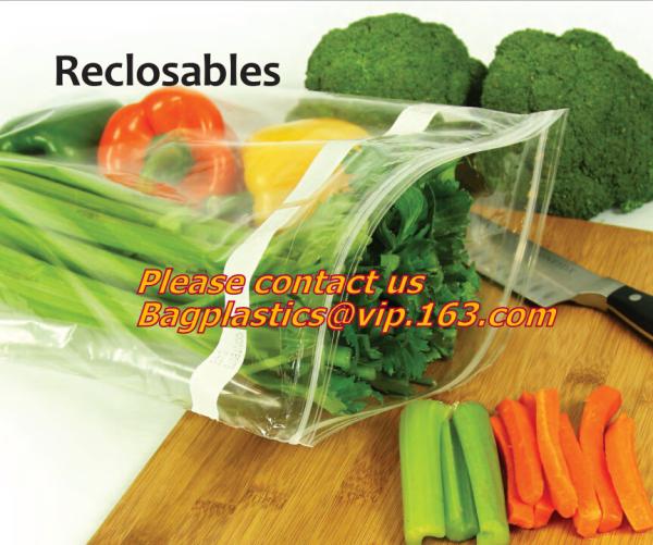 Food Vegetable Storage Bag Airtight Zip Lock Bags, Clear Zip Lock Bags Zipper