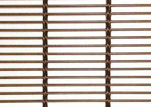 China Rose Gold 10ft Stainless Steel Grill Mesh Curtain Plain Weave Nano Coating wholesale
