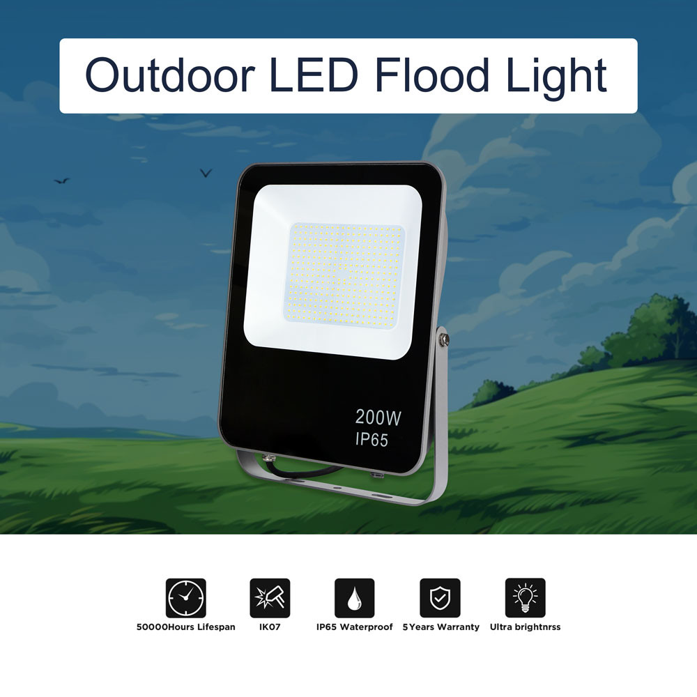 Waterproof Outdoor LED Flood Lights 50w 100w 150w 200w 120lm/W Switch Control