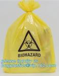 Biohazard sterilization disposable medical bag, garden waste bag, Yellow Medical