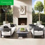 Hotel Modern Waterproof Simple Design Wooden Sofa Set for Outdoor Teak Wood