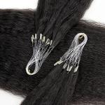 Straight Pre Bonded Nano Human Hair Extensions Microrings Extensions OEM
