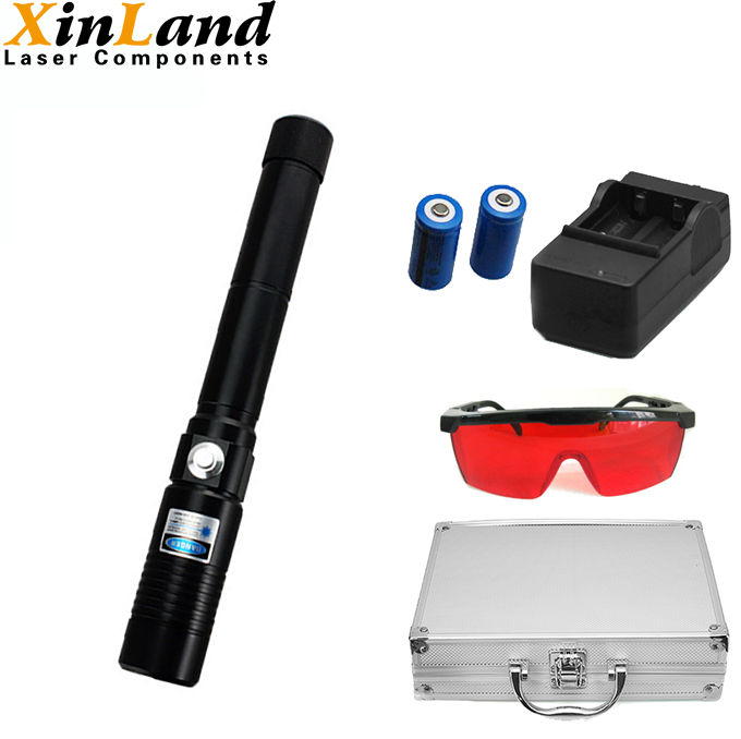 5000mw Most Powerful Blue Laser Pointer Burning 450nm Aluminum Body