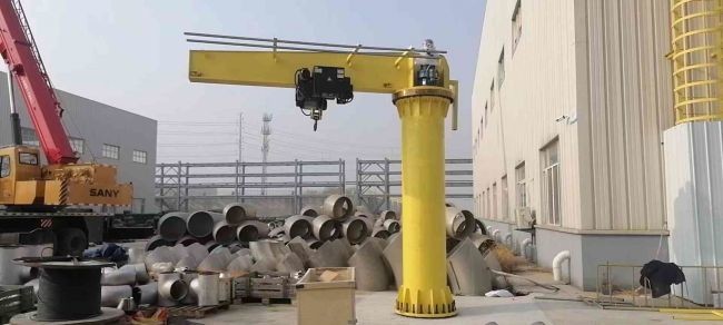360 Degree Rotation Column Crane Fixed Jib Hoist Crane 2 Ton Remote Control