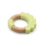 Eco Friendly BPF Phthalates BPA Free Wooden Silicone Teether For Babies