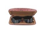 Black Doll PU Leather Custom Sunglass Case For Women 162 * 71 * 57mm