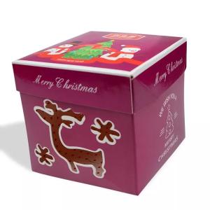 China CMYK Offset Printing Christmas Cardboard Gift Boxes 6 X 3.5 X 3.5 Inches wholesale