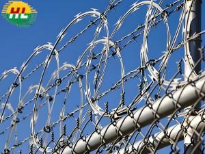 China Corrosion Resistant Razor Barbed Wire With Tensile 1400-1500MPA And Coil Diameter 300 wholesale
