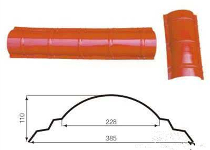 Galvanized Roof Ridge Cap Roll Forming Machine With Hydraulic Pressing Machine
