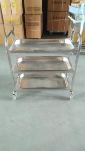 China stainless steel trolley assembled that is 3 levels material is 201 wholesale