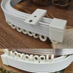 Heavy Duty Bendable Plastic Aluminum Pole Window Curved Curtain Rod Track Rail