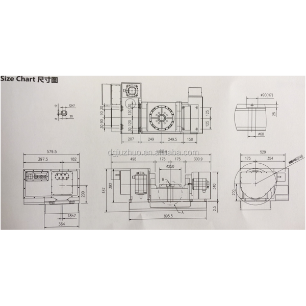 5 Axis CNC Rotary Table WT-250