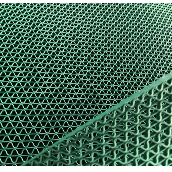 Zigzag Mesh S Shape PVC Floor Mat With Hollow Design